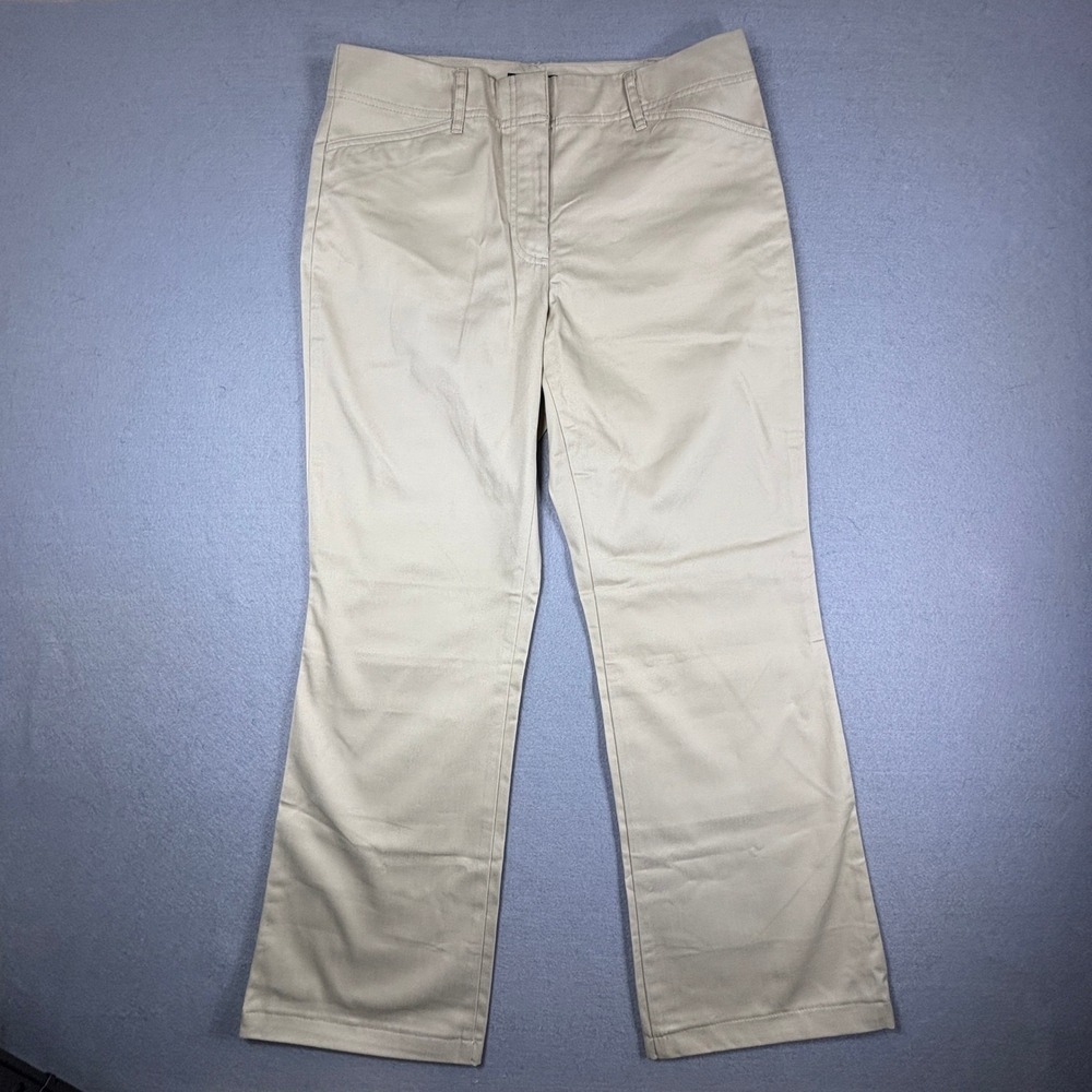 Lands End Trousers Cotton Blend Chino Women 8 Business Casual Preppy Office